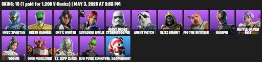 [PC/PSN/XBOX] | 15 skins | UNSC Spartan | Green Ranger | Onyx Winter | Explorer Emilie | First Order Stormtrooper | Agent Patch | Blitz Knight | Full Access