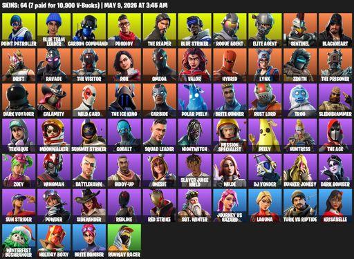 [PC/XBOX] | 64 skins | Take The L | The Reaper | Elite Agent | Omega | Mako | Reaper Axe | Point Patroller | Blue Team Leader | Carbon Commando | Full Access