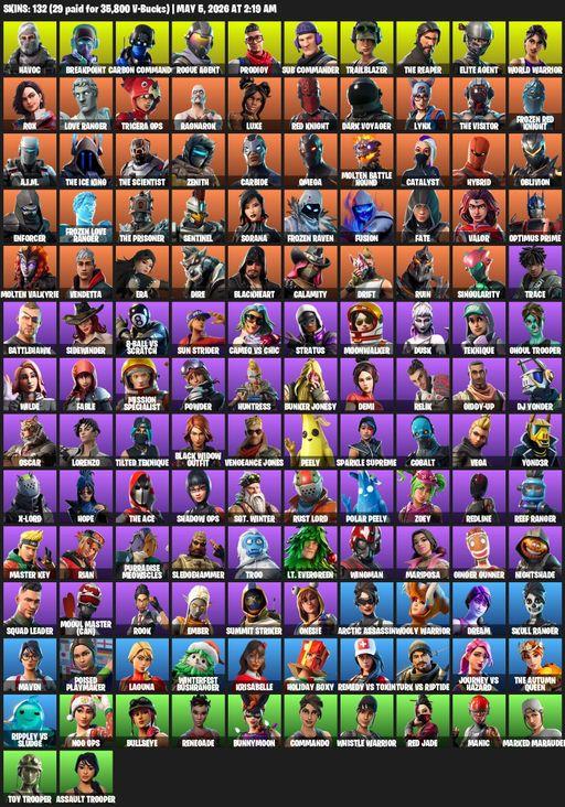 [PC] | 132 skins | Merry Mint Axe | Take The L | The Reaper | Elite Agent | Omega | Havoc | Breakpoint | Carbon Commando | Rogue Agent | Prodigy | Full Access