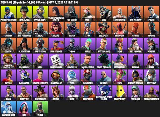 [PC/PSN/XBOX] | 63 skins | Take The L | Omega | Point Patroller | Trailblazer | Rogue Agent | Gear Specialist Maya | Enforcer | Drift | Dire | Full Access
