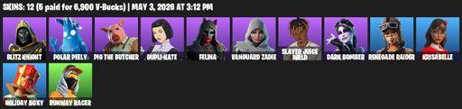 [PC/PSN] | 12 skins | 900 V-bucks | Renegade Raider | Blitz Knight | Polar Peely | Pig the Butcher | Dupli-Kate | Felina | Vanguard Zadie | Full Access