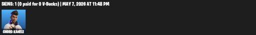 [PC/PSN/XBOX] | 1 skins | Chord Kahele | Mercurial | Default Pickaxe | Full Access