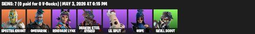 [PC/PSN/XBOX] | 7 skins | Spectra Knight | Omegarok | Renegade Lynx | Drakon Steel Hybrid | Lil Split | Hope | Skull Scout | Spectra Slasher | Full Access