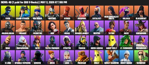 [PC/PSN/XBOX] | 40 skins | Fixer | Cloud Striker | Neo Versa | Sentinel | Hybrid | Deadpool | Catalyst | Gear Specialist Maya | Galaxia | Blackheart | Full Access