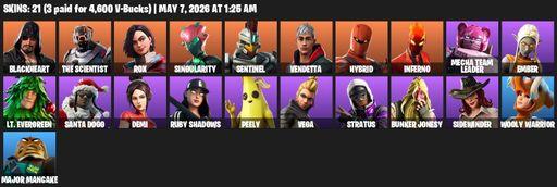 [PC/XBOX] | 21 skins | Blackheart | The Scientist | Rox | Singularity | Sentinel | Vendetta | Hybrid | Inferno | Mecha Team Leader | Ember | Full Access