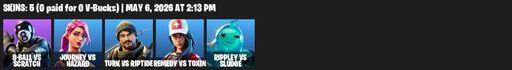 [PC/PSN/XBOX] | 5 skins | 8-Ball vs Scratch | Journey vs Hazard | Turk vs Riptide | Remedy vs Toxin | Rippley vs Sludge | Sludgehammer | Full Access