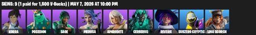 [PC/XBOX] | 9 skins | Korra | Poseidon | Sage | Medusa | Aphrodite | Cerberus | Reverie | Subzero Cryptic | Lina Scorch | Waterbender's Battle Fans | Full Access