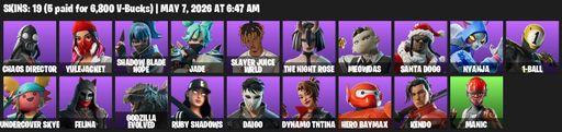 [PC/PSN/XBOX] | 19 skins | Chaos Director | Yulejacket | Shadow Blade Hope | Jade | Slayer Juice WRLD | The Night Rose | Meowdas | Santa Dogg | Nyanja | Full Access