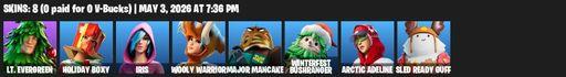 [PC/PSN] | 8 skins | Lt. Evergreen | Holiday Boxy | Iris | Wooly Warrior | Major Mancake | Winterfest Bushranger | Arctic Adeline | Sled Ready Guff | Full Access