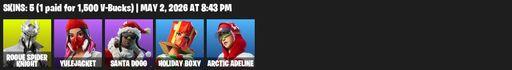 [PC/PSN/XBOX] | 5 skins | Rogue Spider Knight | Yulejacket | Santa Dogg | Holiday Boxy | Arctic Adeline | Sledgecracker | Backup Blades | Full Access
