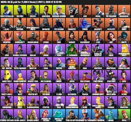 [PC] | 90 skins | Point Patroller | Sultura | Trilogy | John Wick | Blizzard Bomber | Dire | Luxe | Midas | The Prisoner | Ragnarok | A.I.M. | Full Access