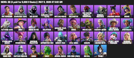 [PC/PSN/XBOX] | 38 skins | Poe Dameron | Vanguard Zadie | Sir Raven | O.M.E.G.A. Suit Alpha | Outlaw Midas | Killswitch | Full Access