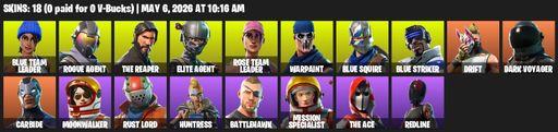 [PC/PSN/XBOX] | 18 skins | Take The L | OG STW | The Reaper | Elite Agent | Blue Squire | Blue Team Leader | Rogue Agent | Rose Team Leader | Warpaint | Full Access
