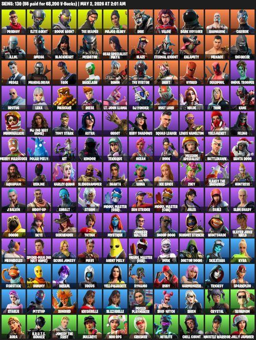 [PC/PSN/XBOX] | 130 skins | Leviathan Axe | Take The L | The Reaper | Elite Agent | Omega | Prodigy | Rogue Agent | Major Glory | Dire | Valor | Full Access