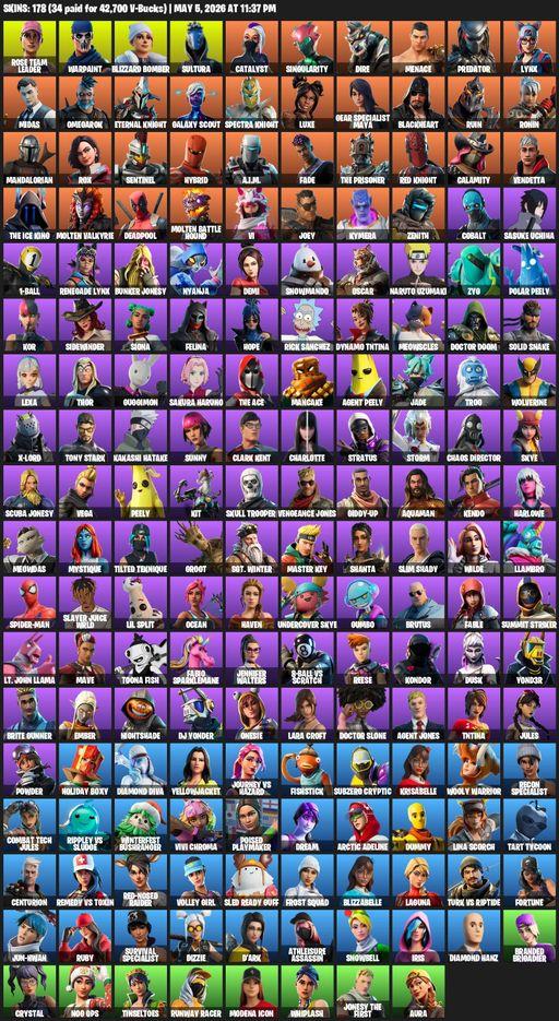 [PC] | 178 skins | Leviathan Axe | OG STW | Lara Croft | Rose Team Leader | Warpaint | Blizzard Bomber | Sultura | Catalyst | Singularity | Dire | Full Access
