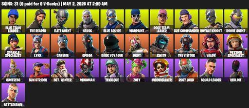 [PC/XBOX] | 31 skins | Floss | Take The L | OG STW | Sparkle Specialist | Royale Knight | The Reaper | Elite Agent | Blue Squire | Omega | Full Access