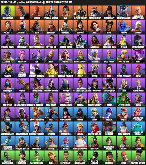 [PC/PSN/XBOX] | 110 skins | Lara Croft | Breakpoint | Fade | Hybrid | Eternal Knight | Raz | Ultima Knight | The Scientist | Blackheart | Full Access
