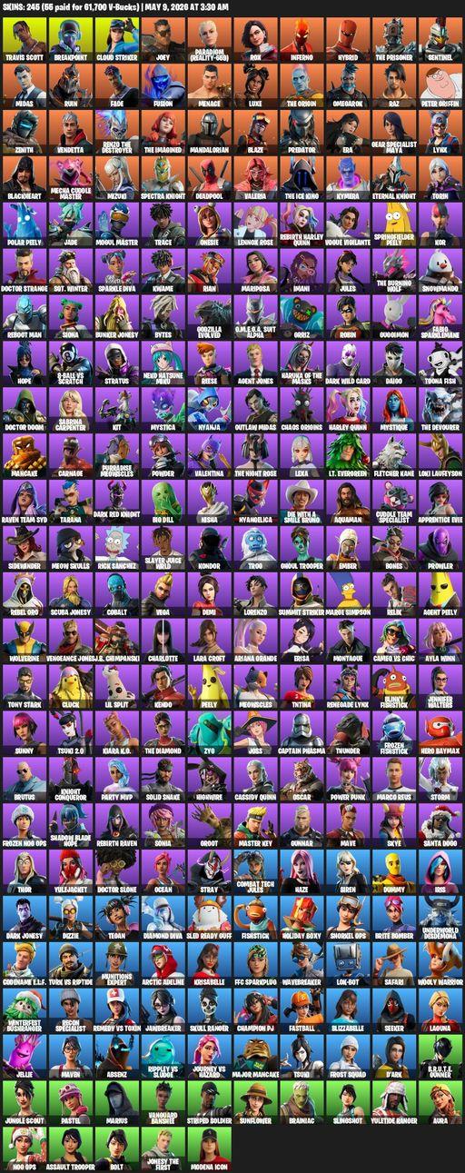 [PC] | 245 skins | Travis Scott | Lara Croft | Breakpoint | Cloud Striker | Joey | Paradigm (Reality-659) | Rox | Inferno | Hybrid | The Prisoner | Full Access