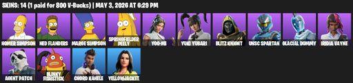 [PC] | 14 skins | Homer Simpson | Ned Flanders | Marge Simpson | Springfielder Peely | Yoo-mi | Yuki Yubari | Blitz Knight | UNSC Spartan | Full Access
