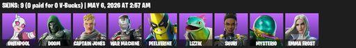 [PC/XBOX] | 9 skins | Gwenpool | Doom | Captain Jones | War Machine | Peelverine | Lizzik | Shuri | Mysterio | Emma Frost | Secret Scimitars | Full Access