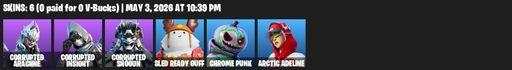 [PC/PSN/XBOX] | 6 skins | Corrupted Arachne | Corrupted Insight | Corrupted Shogun | Sled Ready Guff | Chrome Punk | Arctic Adeline | Dumbbell Driver | Full Access