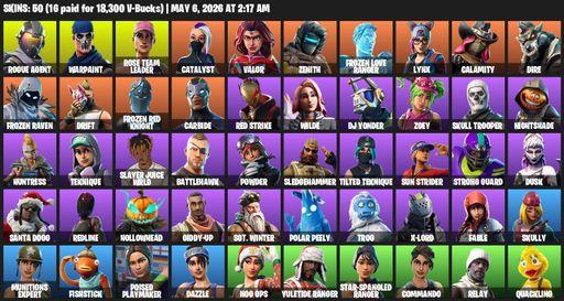 [PC/XBOX] | 50 skins | OG STW | Reaper Axe | Rogue Agent | Warpaint | Rose Team Leader | Catalyst | Valor | Zenith | Frozen Love Ranger | Lynx | Full Access