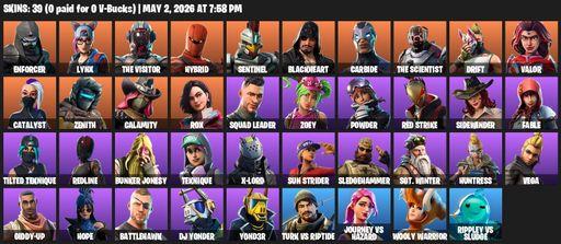 [PC/PSN/XBOX] | 39 skins | Enforcer | Lynx | The Visitor | Hybrid | Sentinel | Blackheart | Carbide | The Scientist | Drift | Valor | Catalyst | Full Access