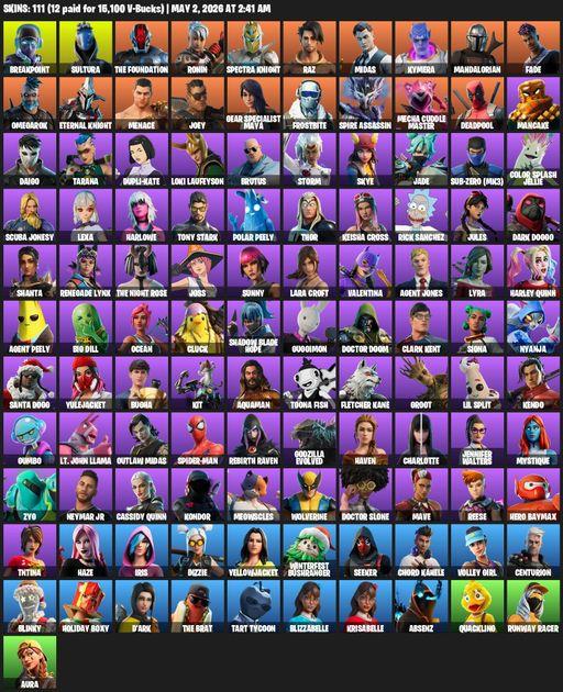 [PC/PSN/XBOX] | 111 skins | Lara Croft | Breakpoint | Sultura | The Foundation | Ronin | Spectra Knight | Raz | Midas | Kymera | Mandalorian | Fade | Full Access