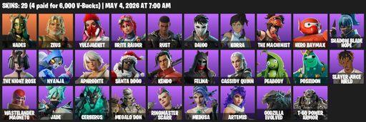 [PC/PSN/XBOX] | 29 skins | Hades | Zeus | Yulejacket | Brite Raider | Rust | Daigo | Korra | The Machinist | Hero Baymax | Shadow Blade Hope | Full Access