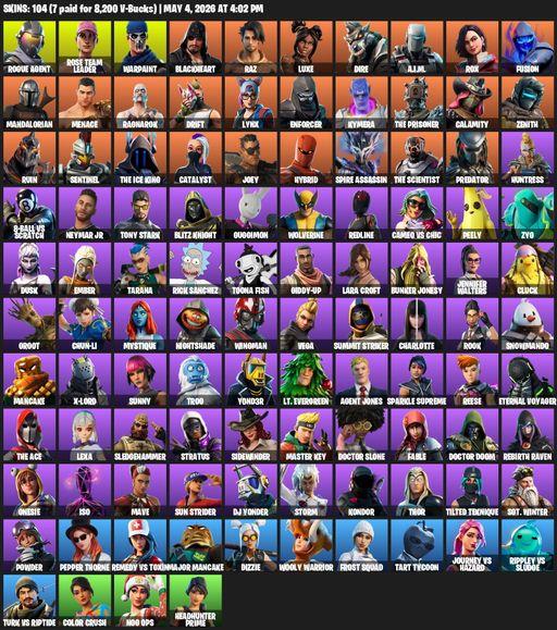 [PC/PSN] | 104 skins | OG STW | Lara Croft | Rogue Agent | Rose Team Leader | Warpaint | Blackheart | Raz | Luxe | Dire | A.I.M. | Rox | Fusion | Full Access