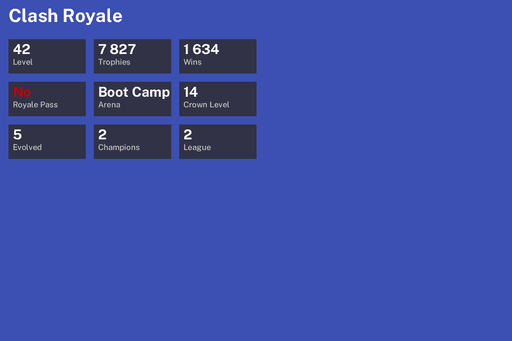 [KT14] | Level 42 | 7827 Trophies | Boot Camp | 1634 Wins | 5 Evol. | 2 Champ. | BS Lv.40 | CoC TH12 | Full Access