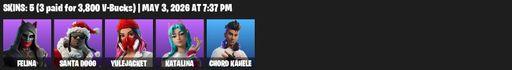 [PC/PSN/XBOX] | 5 skins | Felina | Santa Dogg | Yulejacket | Katalina | Chord Kahele | Microbot Mallet | Night Kama | Turbulent Blade | Full Access