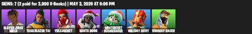 [PC/PSN/XBOX] | 7 skins | Slayer Juice WRLD | Trailblazer Tai | Yulejacket | Santa Dogg | Winterfest Bushranger | Holiday Boxy | Runway Racer | Full Access