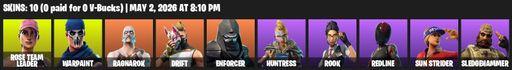 [PC/PSN/XBOX] | 10 skins | OG STW | Rose Team Leader | Warpaint | Ragnarok | Drift | Enforcer | Huntress | Rook | Redline | Sun Strider | Sledgehammer | Full Access