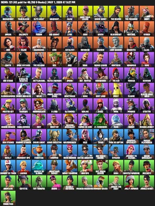 [PC/PSN] | 121 skins | Merry Mint Axe | Take The L | OG STW | The Reaper | Elite Agent | Omega | Breakpoint | Trailblazer | Warpaint | Glow | Full Access