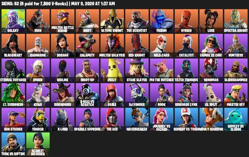 [PC/XBOX] | 52 skins | Galaxy | Ruin | Molten Battle Hound | Drift | Ultima Knight | The Scientist | Fusion | Hybrid | Luxe | Spectra Knight | Full Access