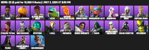 [PC/PSN/XBOX] | 23 skins | Shuri | Jack Gourdon | Slayer Juice WRLD | Lizzik | Inferno Skeleton Balvin | Emma Frost | Undercover Skye | Gwenpool | Full Access