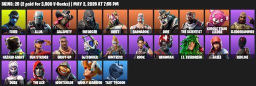 [PC/XBOX] | 25 skins | Fixer | A.I.M. | Calamity | Enforcer | Drift | Ragnarok | Dire | The Scientist | Cuddle Team Leader | Sledgehammer | Full Access