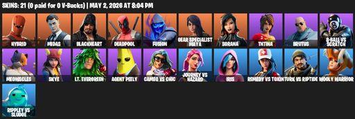 [PC/PSN/XBOX] | 21 skins | Hybrid | Midas | Blackheart | Deadpool | Fusion | Gear Specialist Maya | Sorana | TNTina | Brutus | 8-Ball vs Scratch | Full Access