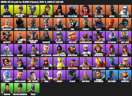 [PC/PSN/XBOX] | 63 skins | Take The L | OG STW | The Reaper | Elite Agent | Omega | Warpaint | Rose Team Leader | Blackheart | The Ice King | Valor | Full Access
