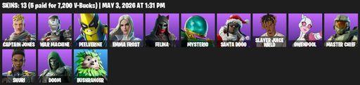 [PC/PSN] | 13 skins | Captain Jones | War Machine | Peelverine | Emma Frost | Felina | Mysterio | Santa Dogg | Slayer Juice WRLD | Gwenpool | Full Access