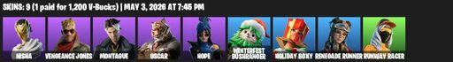 [PC/PSN/XBOX] | 9 skins | Nisha | Vengeance Jones | Montague | Oscar | Hope | Winterfest Bushranger | Holiday Boxy | Renegade Runner | Runway Racer | Full Access