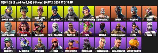 [PC/XBOX] | 29 skins | OG STW | Omega | Rogue Agent | Trailblazer | Rose Team Leader | Warpaint | Havoc | Sub Commander | Ragnarok | Carbide | Drift | Full Access