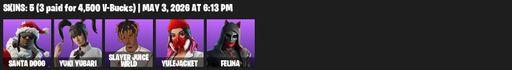 [PC/PSN/XBOX] | 5 skins | Santa Dogg | Yuki Yubari | Slayer Juice WRLD | Yulejacket | Felina | Sonic Splash | The Rebel | Elegant Crowbar | Jar Buster | Full Access