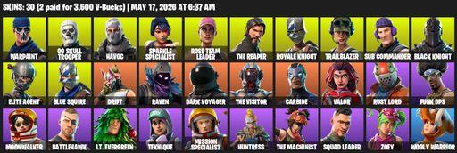 [PC/PSN] | 30 skins | 1000 V-bucks | Take The L | Floss | OG STW | OG Skull Trooper | Black Knight | Sparkle Specialist | Royale Knight | The Reaper | Full Access