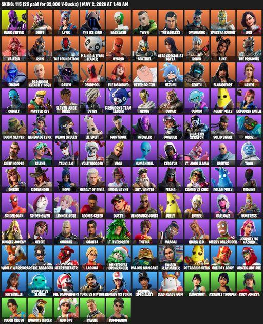 [PC/PSN/XBOX] | 115 skins | Dark Vertex | Drift | Lynx | The Ice King | Backlash | Twyn | The Ageless | Omegarok | Spectra Knight | Rox | Valeria | Full Access