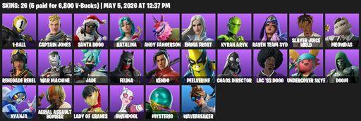 [PC/PSN] | 26 skins | 1-Ball | Captain Jones | Santa Dogg | Katalina | Andy Fangerson | Emma Frost | Kyran Aryk | Raven Team Syd | Slayer Juice WRLD | Full Access