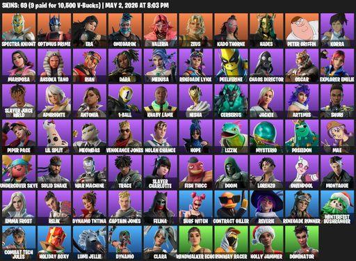 [PC/PSN/XBOX] | 69 skins | Spectra Knight | Optimus Prime | Era | Omegarok | Valeria | Zeus | Kado Thorne | Hades | Peter Griffin | Korra | Mariposa | Full Access