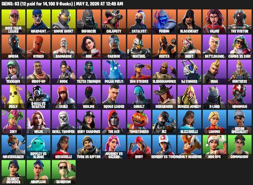 [PC/PSN/XBOX] | 63 skins | OG STW | Omega | Rose Team Leader | Warpaint | Rogue Agent | Enforcer | Calamity | Catalyst | Fusion | Blackheart | Valor | Full Access