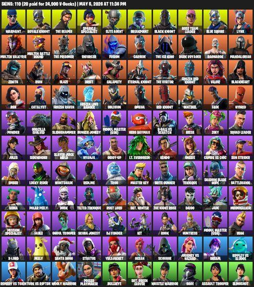 [PC/PSN] | 110 skins | Take The L | Floss | OG STW | Black Knight | Sparkle Specialist | Royale Knight | The Reaper | Elite Agent | Blue Squire | Full Access
